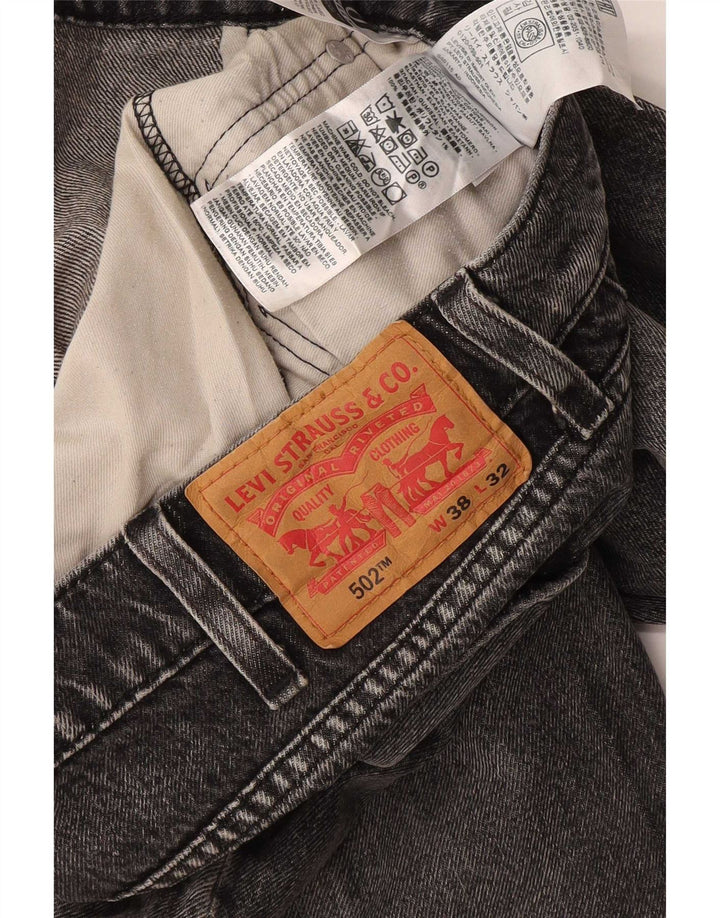 Мужские зауженные джинсы Levi's 502 W38 L32 Серые хлопковые