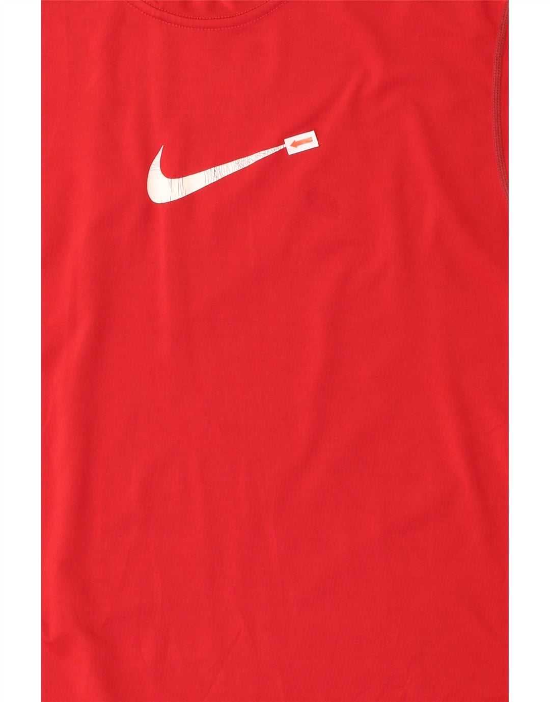 NIKE Womens T-Shirt Top US 14/16 Large Red Polyester Vintage Nike and Second-Hand Nike from Messina Hembry 