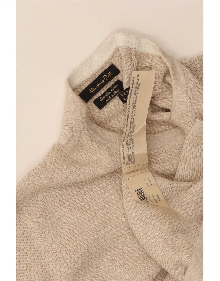 Мужской топ Massimo Dutti с длинным рукавом, средний бежевый, хлопок