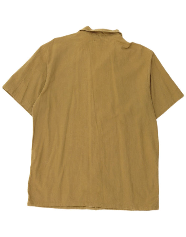 Volcom Mens Short Sleeve Shirt Large Khaki