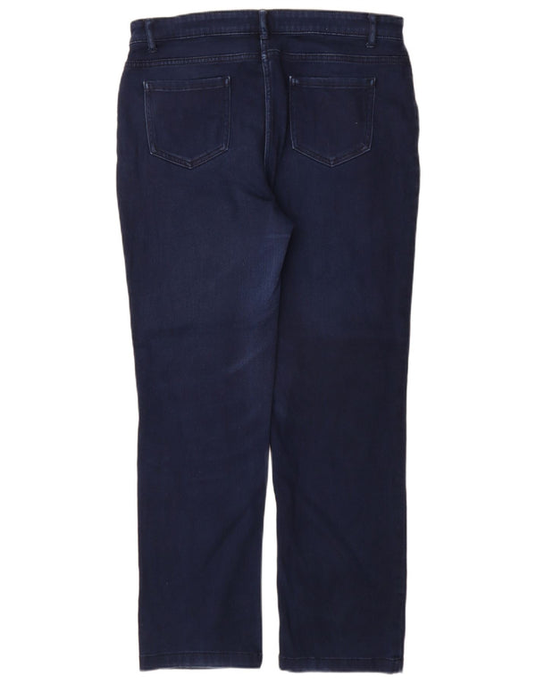 Женские прямые джинсы Marks & Spencer UK 14, большие W32 L30, темно-синие, хлопковые