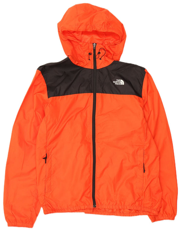 Мужская дождевик с капюшоном The North Face UK 40, большой оранжевый цвет с цветными блоками