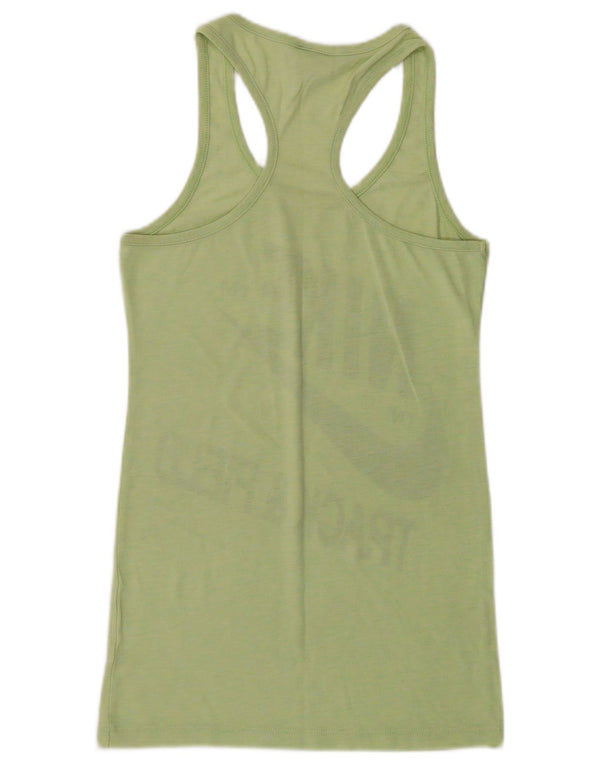 NIKE Womens Graphic Vest Top UK 8 Small Green