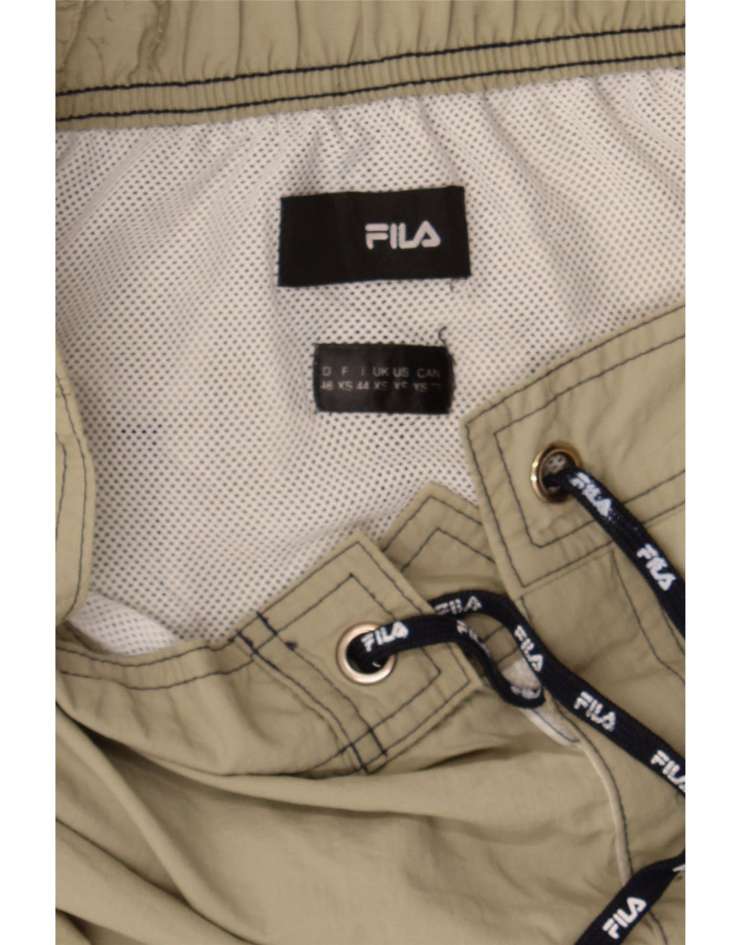 FILA Mens Swimming Shorts XS  Khaki Vintage Fila and Second-Hand Fila from Messina Hembry 