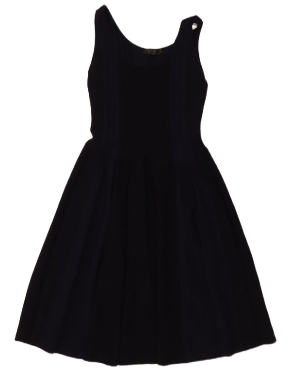 Женское платье А-силуэта без рукавов Calvin Klein UK 4 XS Темно-синее в полоску