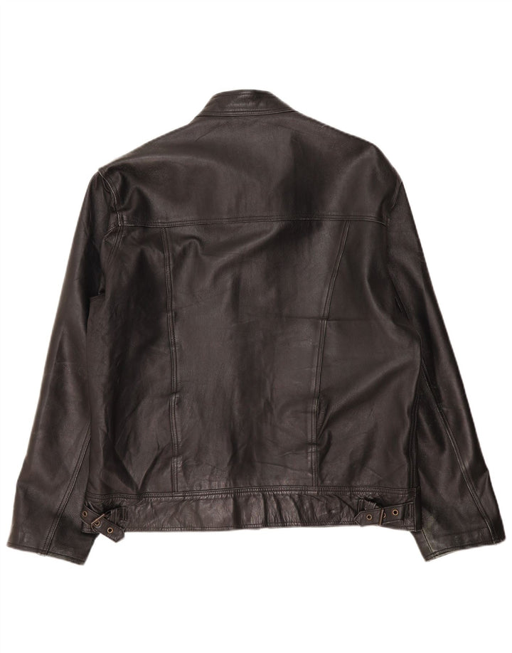 Мужская кожаная куртка Conbipel Free Heron IT 52, большая черная кожа