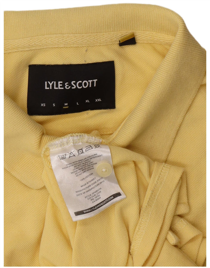 Мужская рубашка-поло Lyle & Scott из хлопка среднего желтого цвета