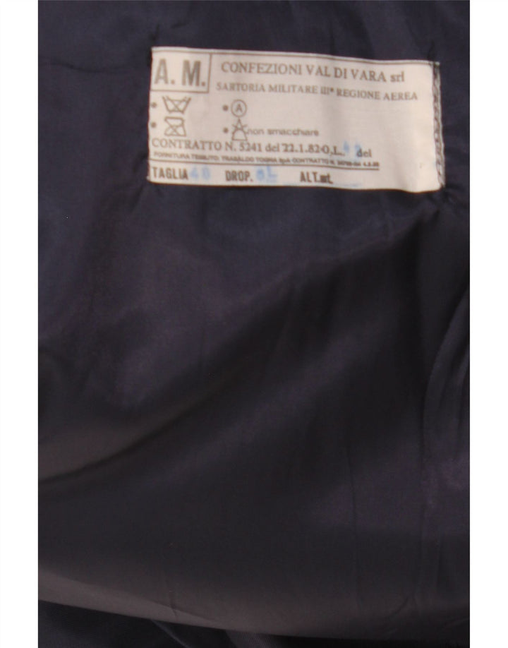 Винтажный мужской тренч IT 48 Medium Navy Blue