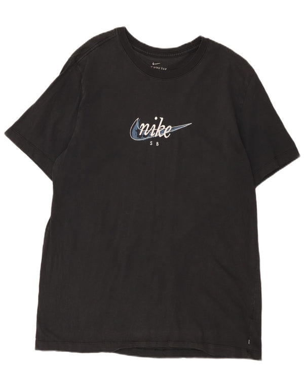 Мужская футболка с рисунком Nike, большая черная