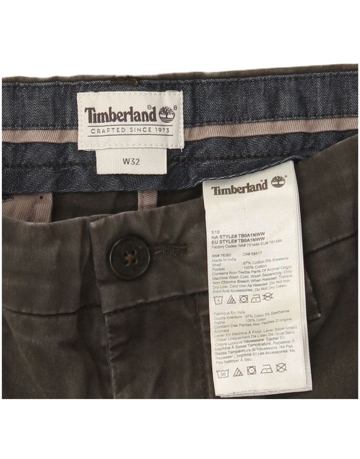Мужские шорты чинос Timberland W32 среднего серого цвета, хлопок