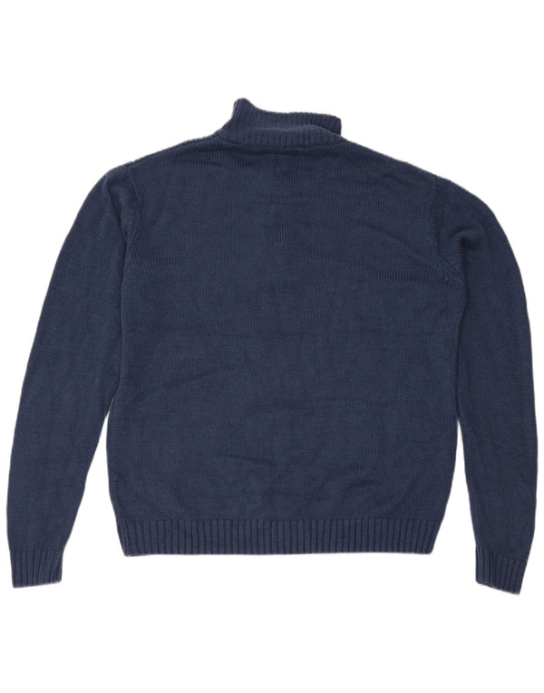 Мужской джемпер с воротником на молнии Pierre Cardin 2XL темно-синий акрил