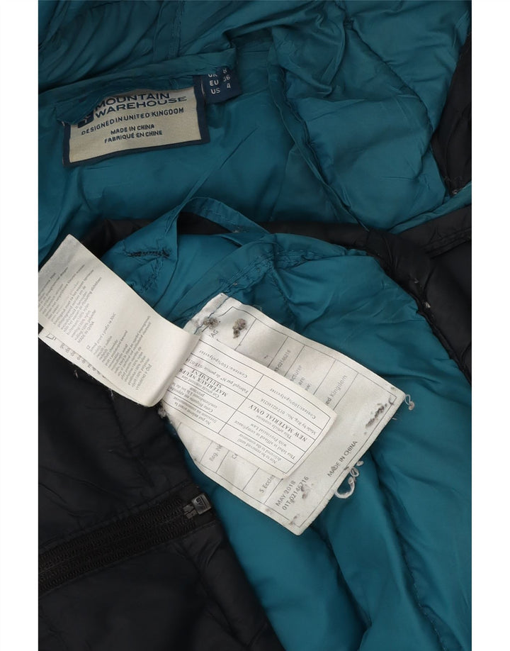 Женская стеганая куртка с капюшоном Mountain Warehouse UK 8 Samll, черный полиэстер