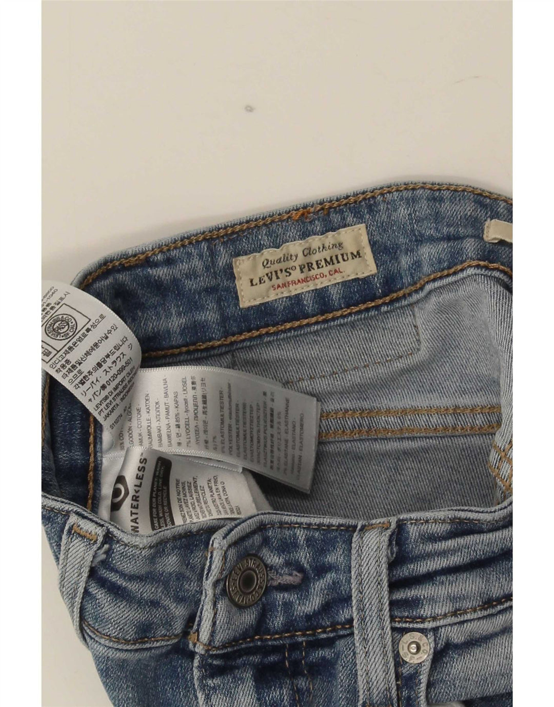 Женские расклешенные джинсы Levi's 726 W26 L30, синий хлопок