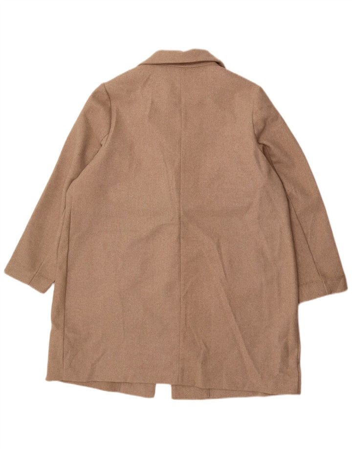 Женское пальто Marks & Spencer UK 20 2XL бежевое из полиэстера