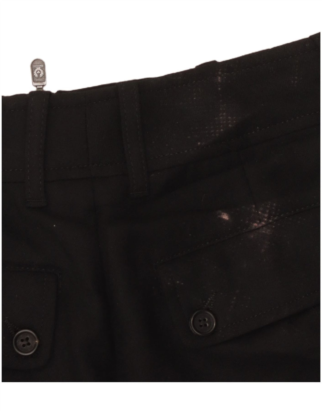 Belstaff Женская юбка-карандаш с рисунком IT 44 Medium W30 Черная шерсть