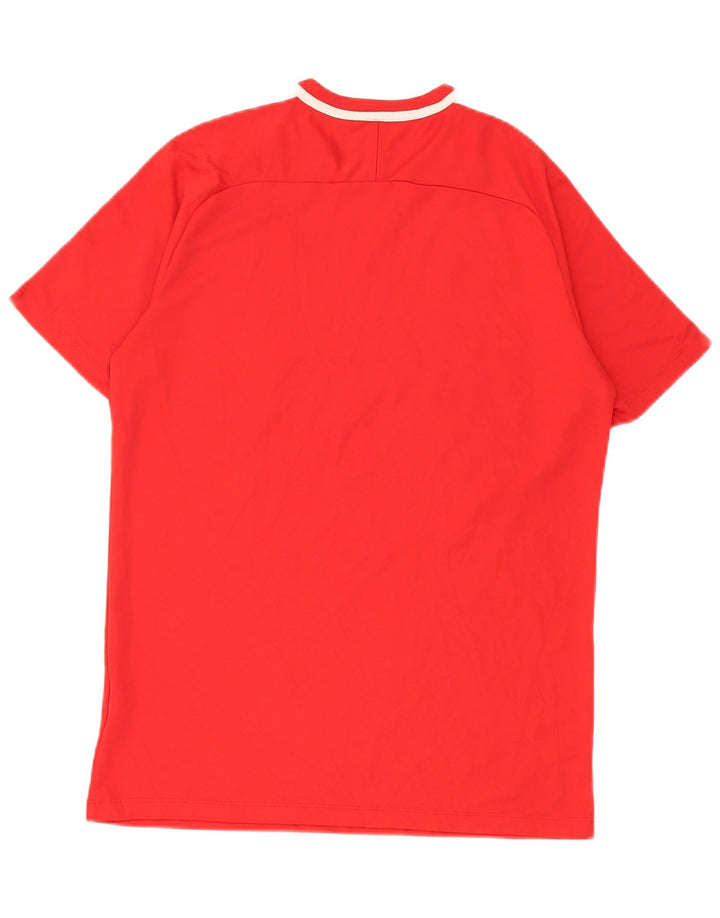 Мужская футболка Nike Dri Fit с графическим рисунком, верх среднего красного цвета из полиэстера с геометрическим рисунком