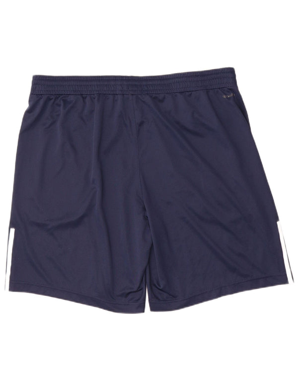 Мужские спортивные шорты Adidas Climalite XL темно-синие из полиэстера