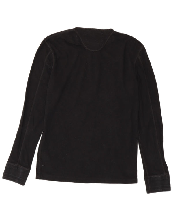 SUPERDRY Mens Heritage Top Long Sleeve XL Black Cotton