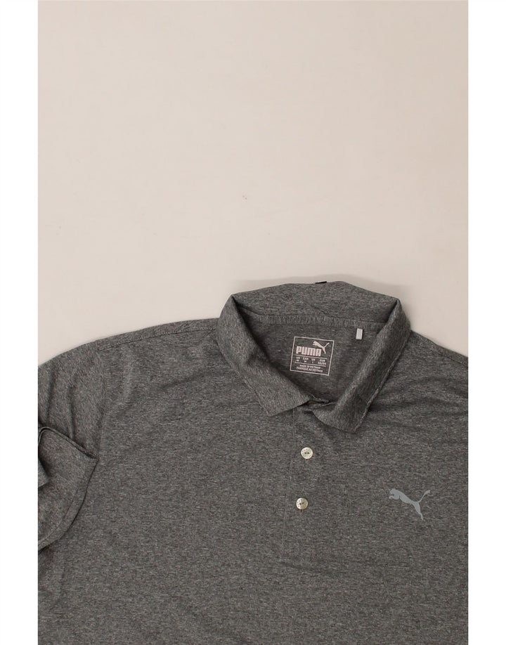 PUMA Mens Polo Shirt Large Grey Polyester Vintage Puma and Second-Hand Puma from Messina Hembry 