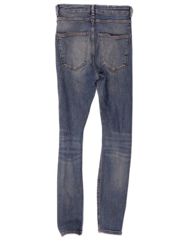 Женские потертые джинсы скинни Zara EU 36 XS W26 L27, синий хлопок