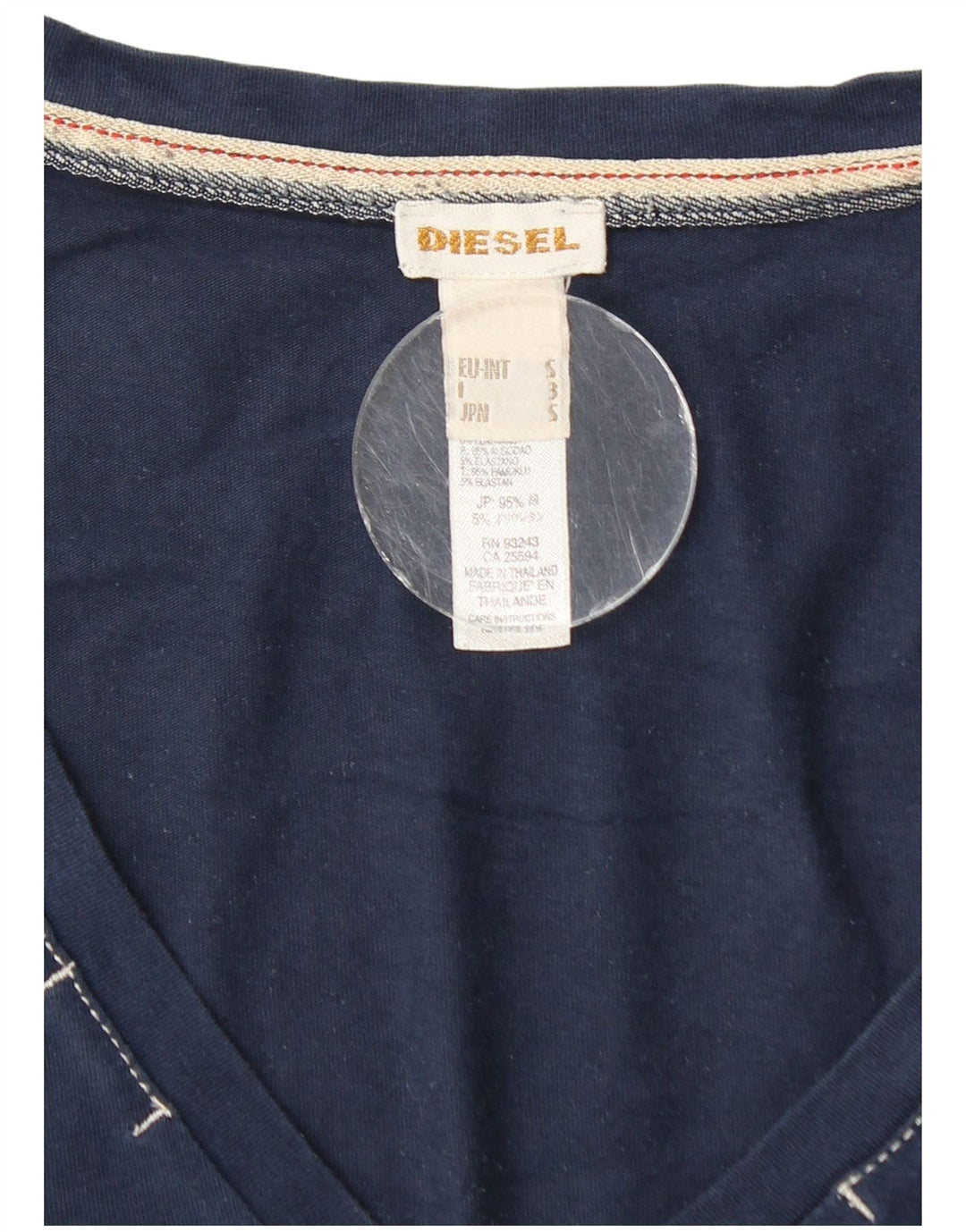 Мужская футболка Diesel Top Small Темно-синяя, хлопок