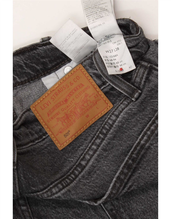 Мужские прямые джинсы Levi's 501 W27 L28 серые, хлопок