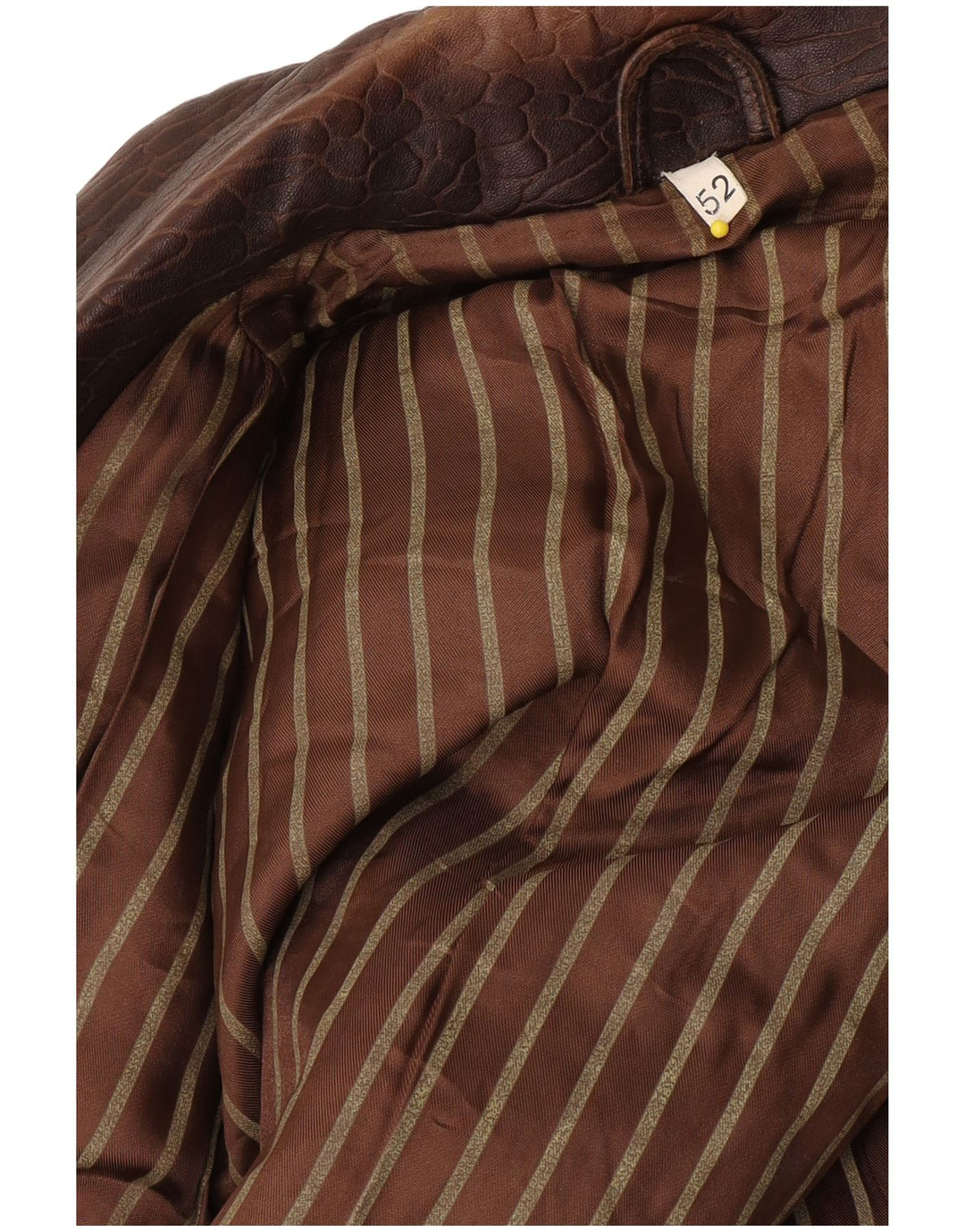 Винтажная мужская кожаная куртка IT 52 XL Коричневая