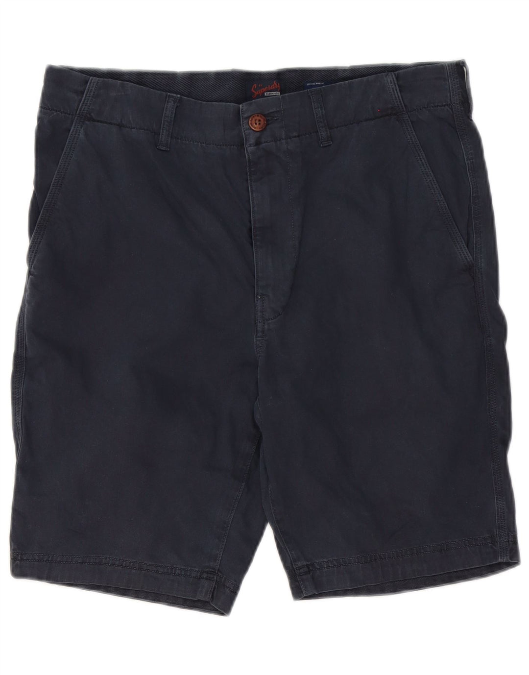 Мужские шорты чинос Superdry W32, средний темно-синий, хлопок