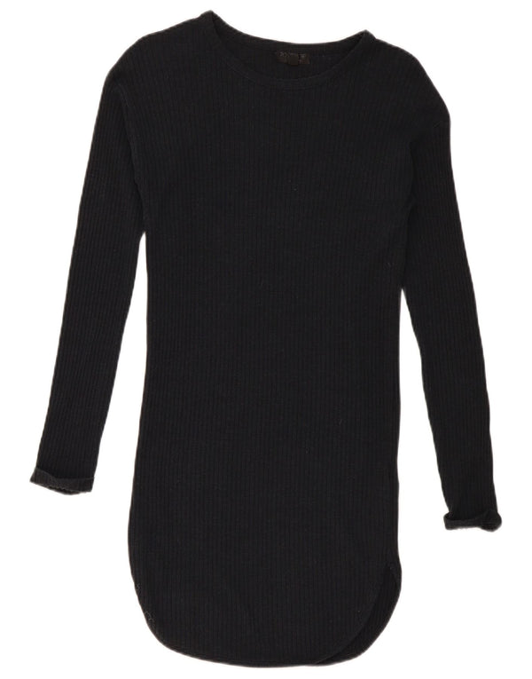 Женское платье-джемпер с длинными рукавами Topshop UK 10, маленькое черное