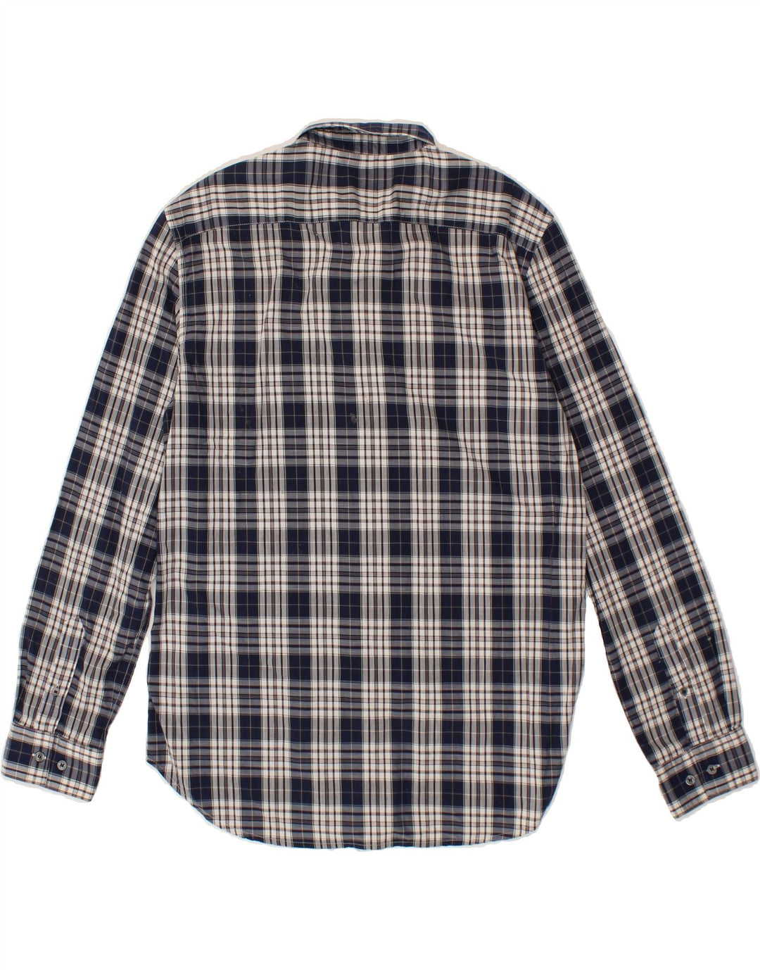 FRENCH CONNECTION Mens Shirt Large Navy Blue Check Cotton Vintage French Connection and Second-Hand French Connection from Messina Hembry 