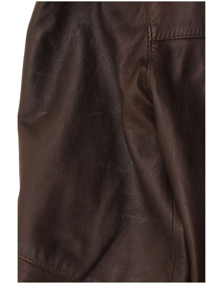 Винтажная женская кожаная куртка IT 42 Medium Brown Leather