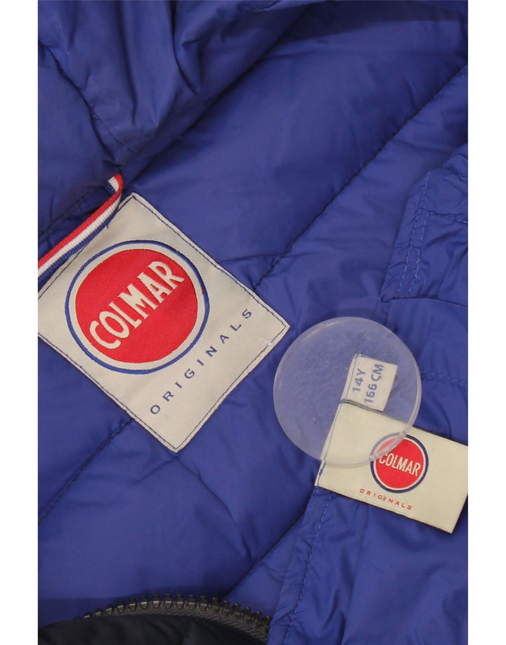 Утепленная куртка с капюшоном Colmar для мальчиков 13-14 лет, темно-синяя