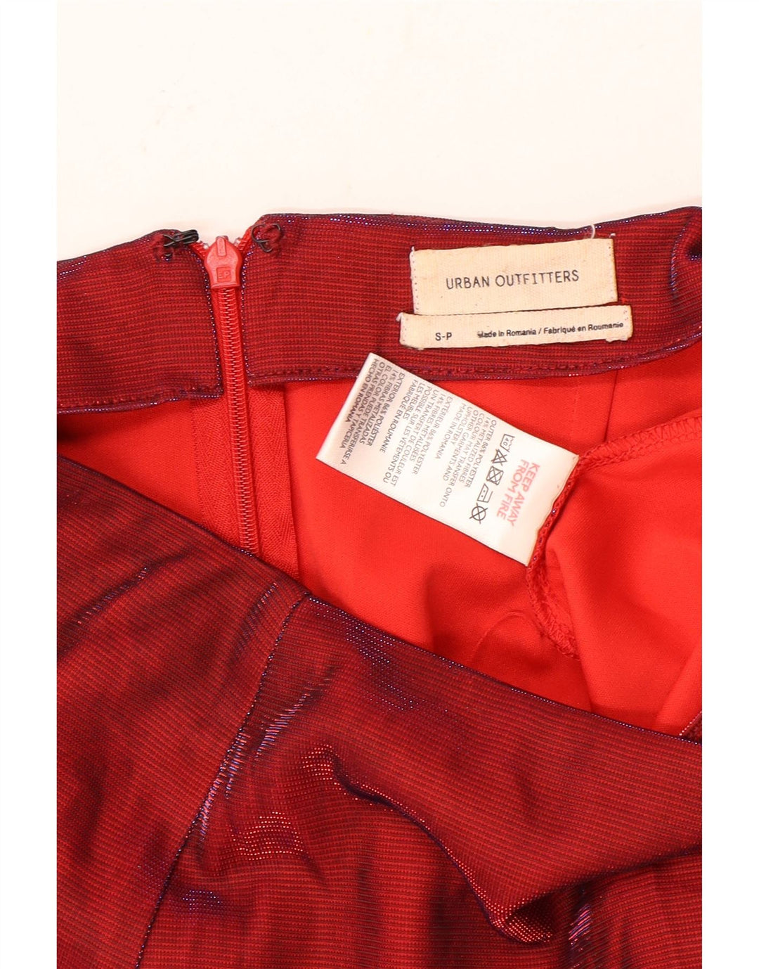 URBAN OUTFITTERS Женская мини-юбка маленького размера W28 Темно-бордовый полиэстер