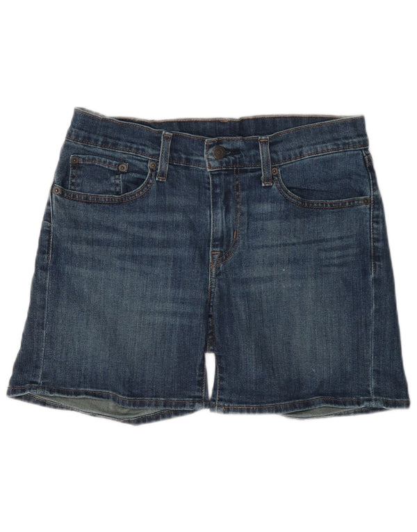 Женские джинсовые шорты Levi's W28, хлопковые, среднего синего цвета