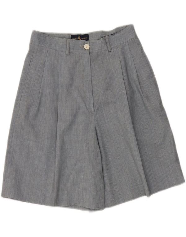 Olivia Hassler Женские повседневные шорты с высокой талией IT 42 Medium W28 Синяя шерсть