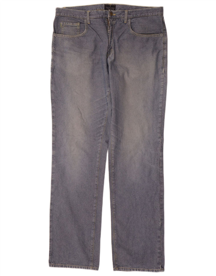 Мужские прямые джинсы Trussardi W38 L36 синие, хлопок