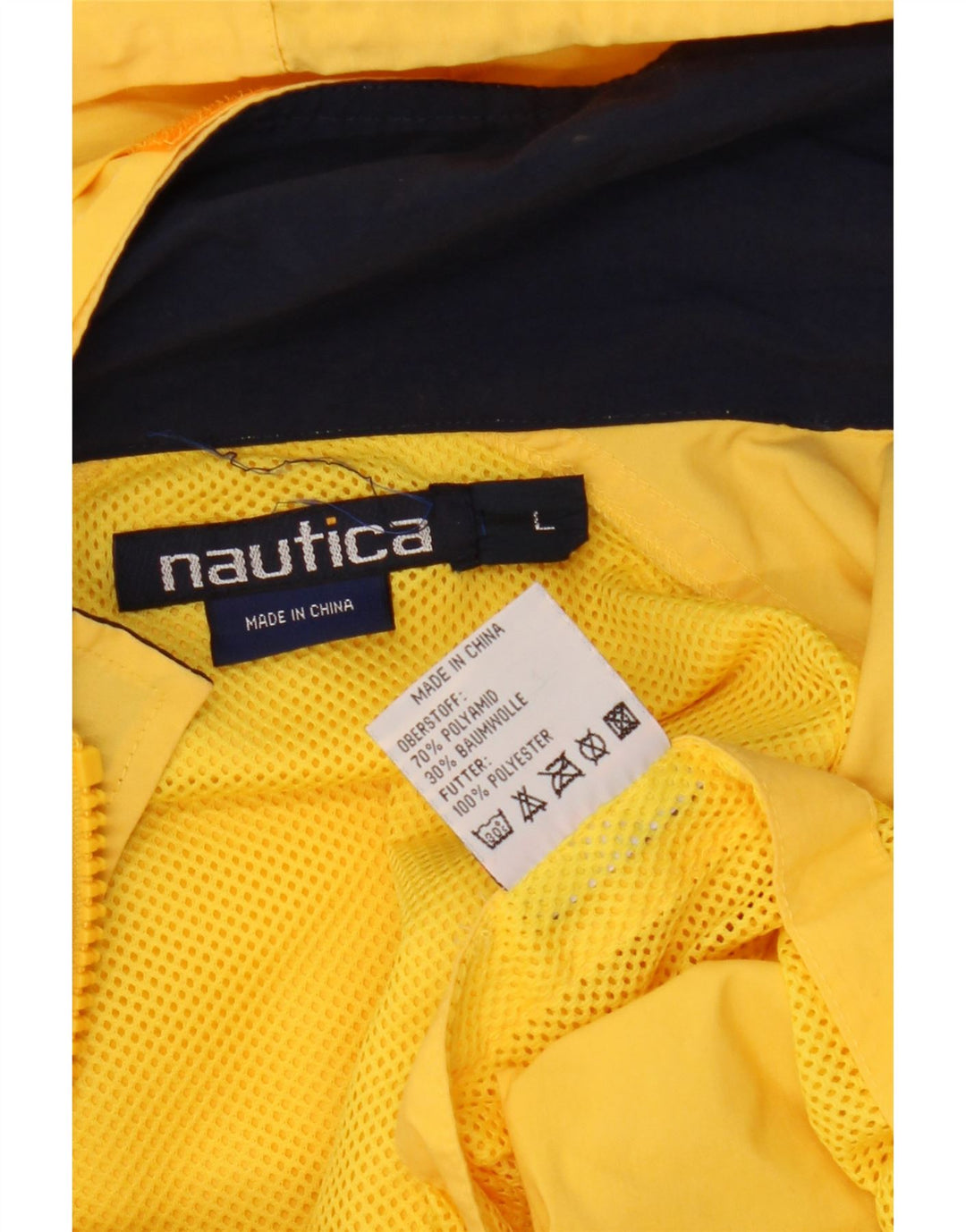 Мужская дождевик с капюшоном Nautica UK 40, большой желтый полиамид