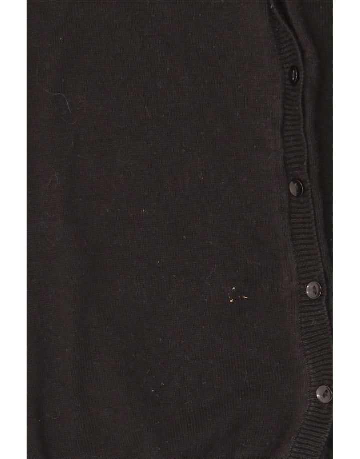 Женский кардиган Zara UK 12, средний черный хлопковый свитер