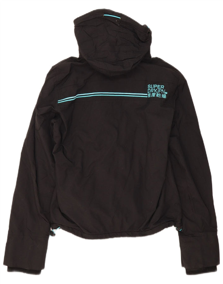SUPERDRY Женская ветровка Крупногабаритная ветровка UK 10 Маленькая черная