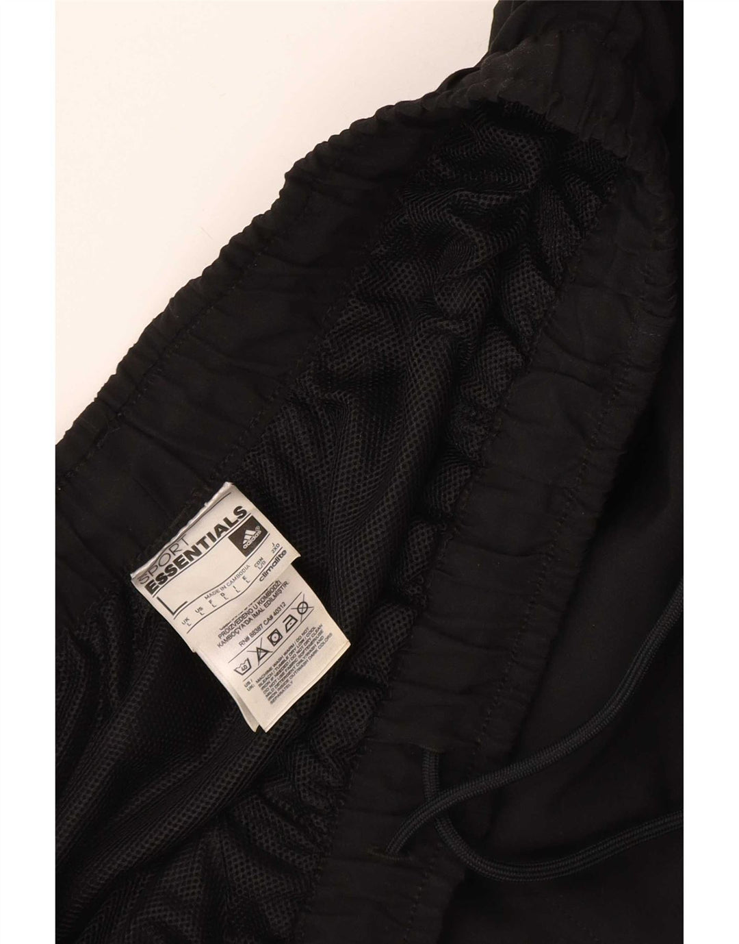 Мужские спортивные шорты Adidas Climalite, большие черные из полиэстера