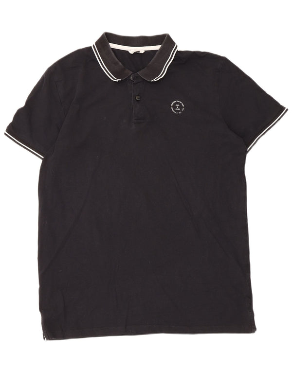 Мужская рубашка-поло Jack & Jones XL в черную полоску