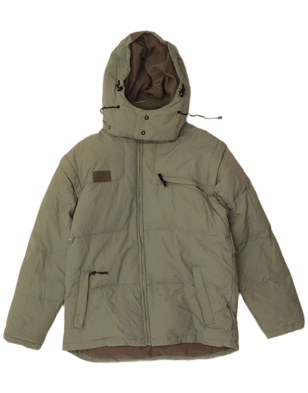 Мужская утепленная куртка Fila с капюшоном UK 36, маленький зеленый полиэстер