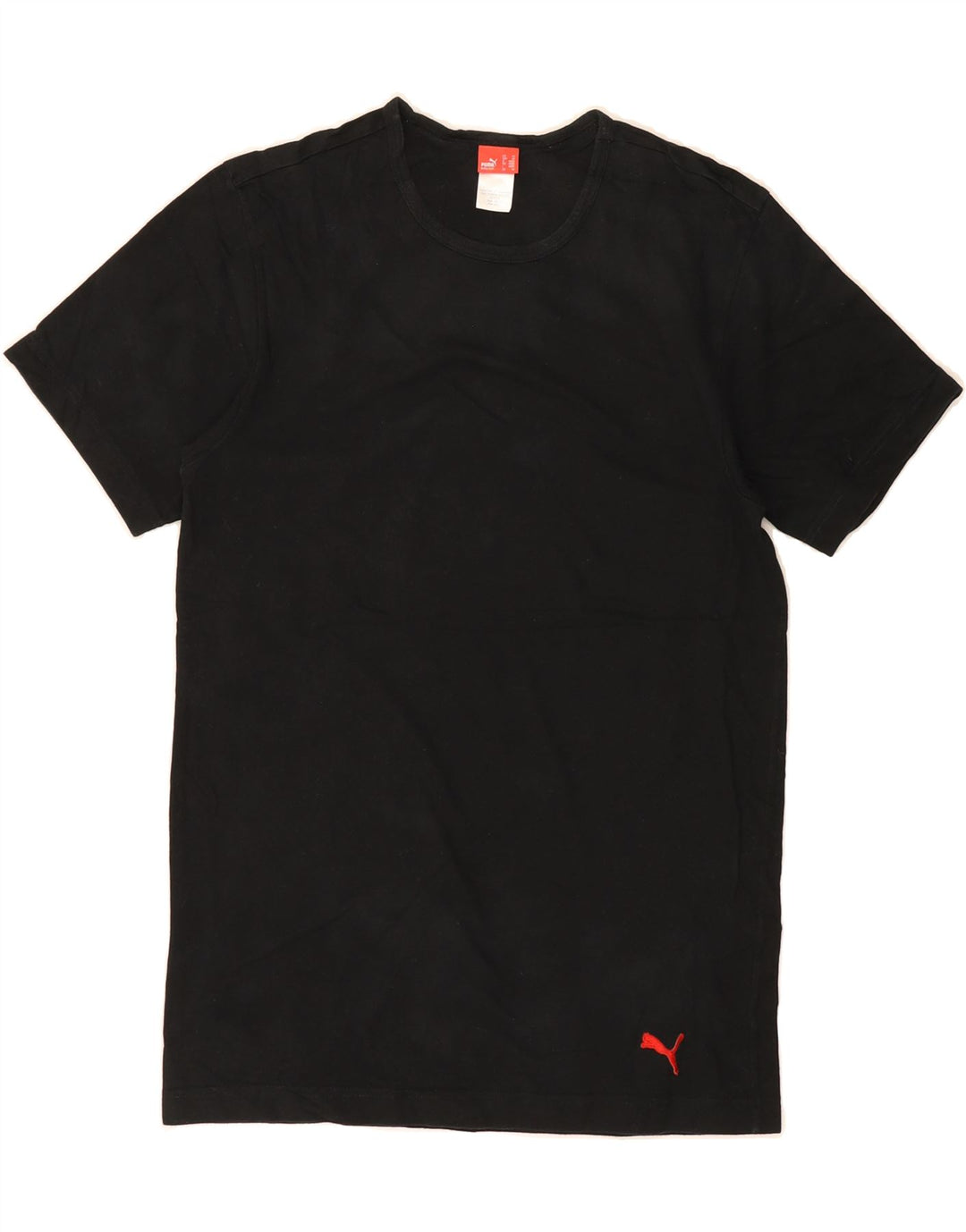 PUMA Womens T-Shirt Top UK 12 Medium Black Cotton Vintage Puma and Second-Hand Puma from Messina Hembry 