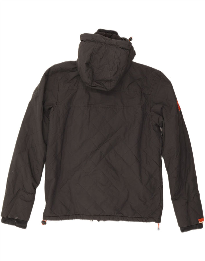 Мужская ветровка с капюшоном Superdry UK 40, большой серый нейлон