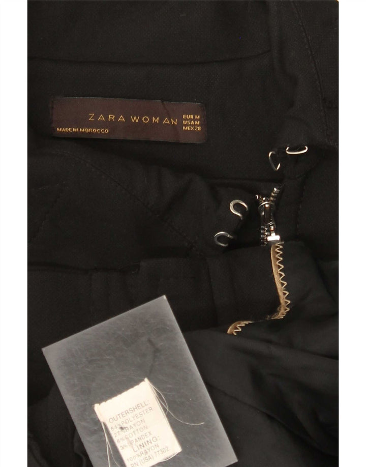 Женская косуха Zara UK 12, средний черный полиэстер