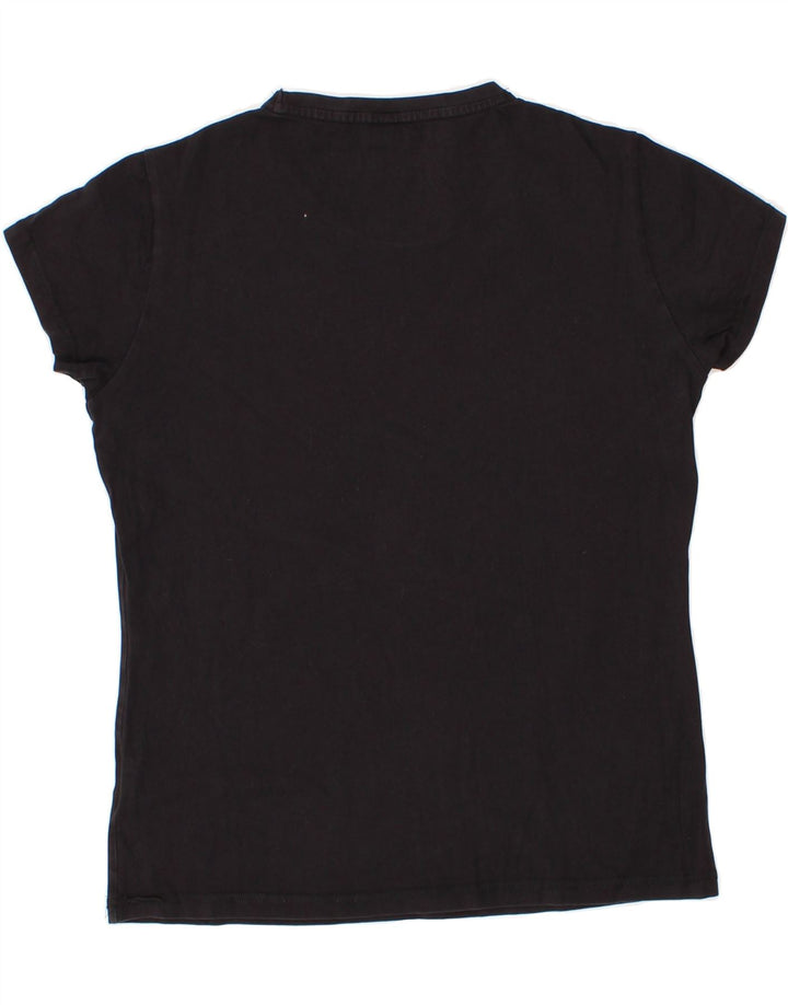 ASICS Womens T-Shirt Top UK 14 Medium Black Cotton Vintage Asics and Second-Hand Asics from Messina Hembry 