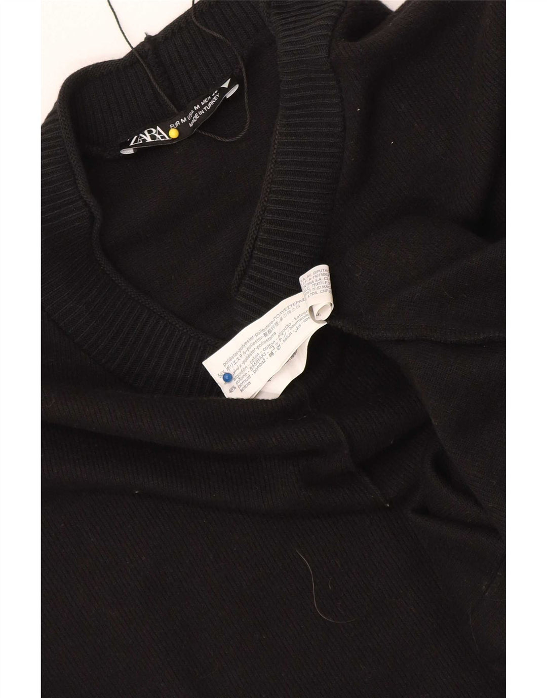 Женское платье прямого кроя Zara UK 12, средний черный хлопок