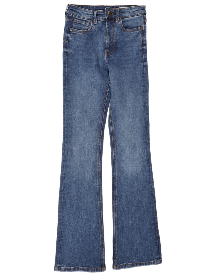 Женские расклешенные джинсы Zara EU 34 2XS W24 L32, синий хлопок
