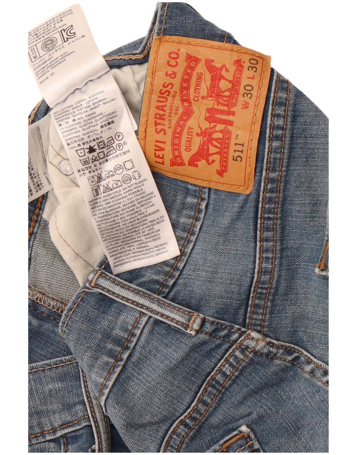 Мужские джинсы Levi's 511 Slim W30 L30 синие, хлопок