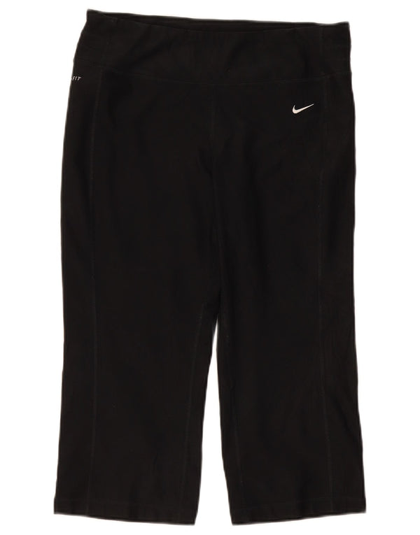 Женские леггинсы-капри Nike Medium W30 L19, черные, полиэстер, спортивные